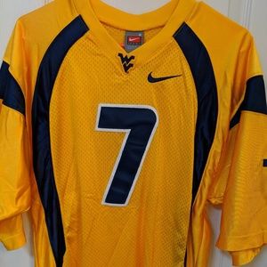 Yellow and Black #7 West Virgina Nike Jersey